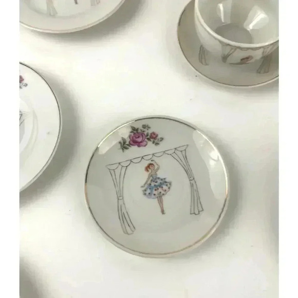 VTG Lot of 17 Child's Tea Set Japan Lady Ballerina Tea Set General IND NY - Picture 11 of 14